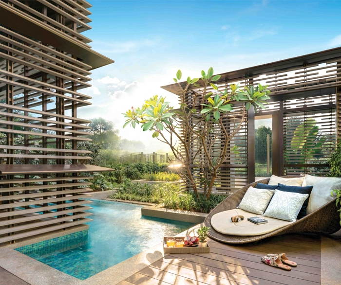 Lodha Park residences with city and sea views